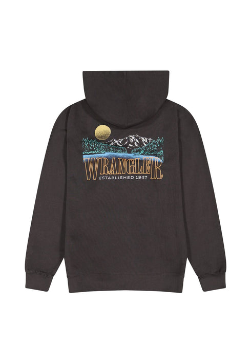 Wrangler Men's Hoodie In Faded Black