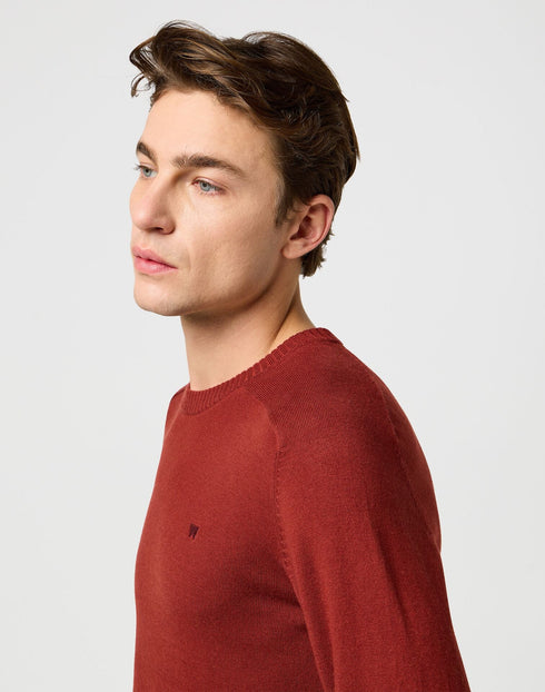 Wrangler Men's Knit Sweater In Fired Brick