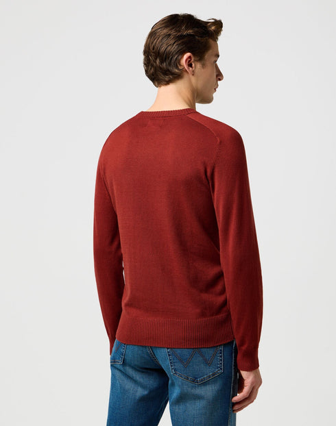 Wrangler Men's Knit Sweater In Fired Brick - Rodeo In