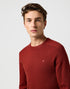 Wrangler Men's Knit Sweater In Fired Brick