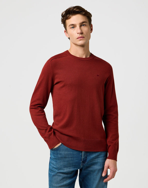 Wrangler Men's Knit Sweater In Fired Brick - Rodeo In