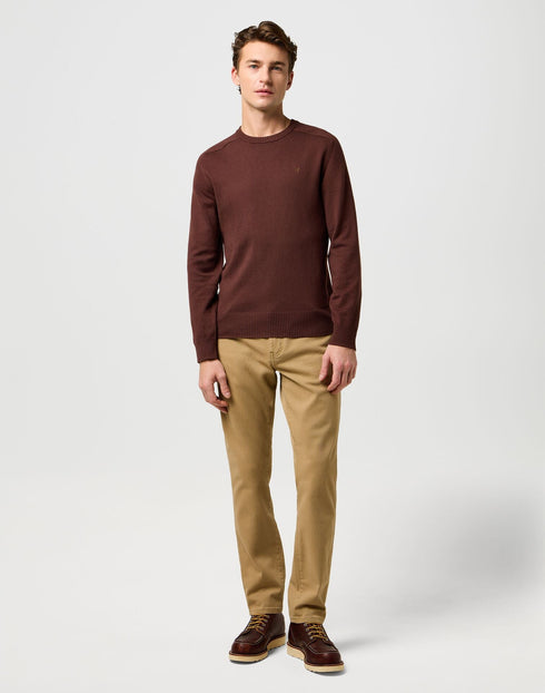 Wrangler Men's Knit Sweater In Mahogany
