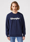 Wrangler Men's Logo Crew Sweatshirt In Navy