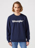 Wrangler Men's Logo Crew Sweatshirt In Navy