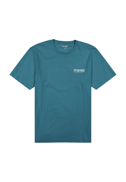 Wrangler Men's Logo Stars T-Shirt In Storm Blue