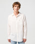 Wrangler Men's Long Sleeve 1 Pocket Shirt In Worn White