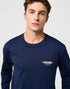 Wrangler Men's Long Sleeve Americana T-Shirt In Navy