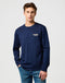 Wrangler Men's Long Sleeve Americana T-Shirt In Navy - Rodeo In