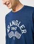 Wrangler Men's Long Sleeve Graphic T-Shirt In Navy