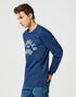 Wrangler Men's Long Sleeve Graphic T-Shirt In Navy