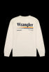 Wrangler Men's Long Sleeve Graphic T-Shirt In Vintage White