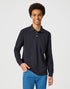 Wrangler Men's Long Sleeve Polo In Black