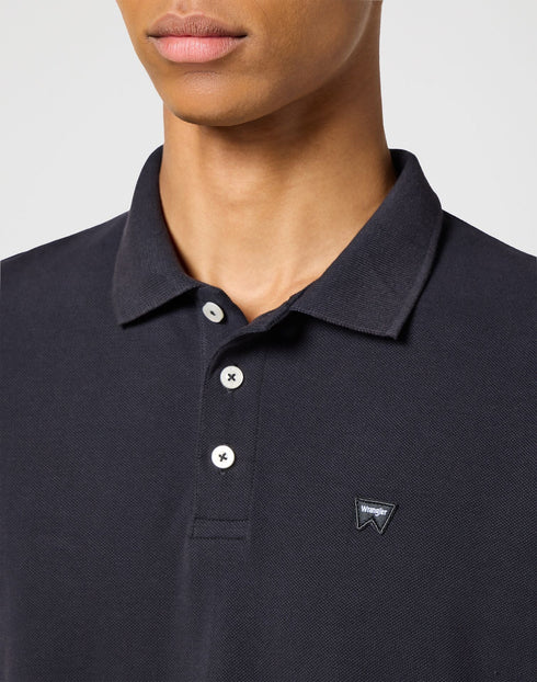 Wrangler Men's Long Sleeve Polo In Black