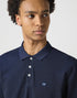 Wrangler Men's Long Sleeve Refined Polo in Navy