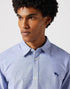 Wrangler Men's Long Sleeve Shirt In Oxford Blue