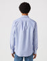 Wrangler Men's Long Sleeve Shirt In Oxford Blue - Rodeo In