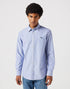 Wrangler Men's Long Sleeve Shirt In Oxford Blue
