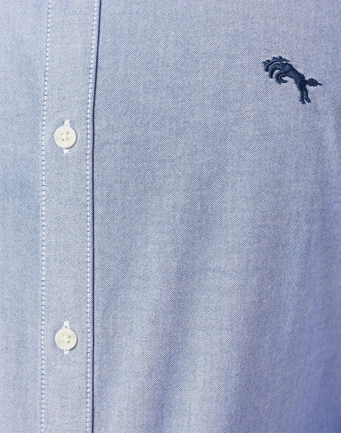 Wrangler Men's Long Sleeve Shirt In Oxford Blue - Rodeo In