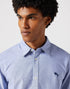 Wrangler Men's Long Sleeve Shirt In Oxford Blue - Rodeo In