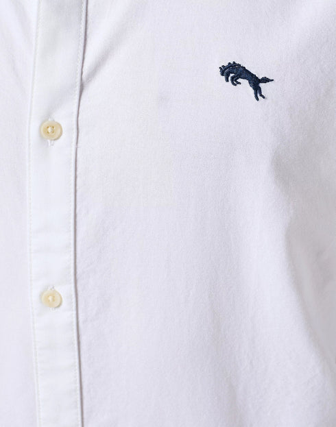 Wrangler Men's Long Sleeve Shirt In White Oxford - Rodeo In