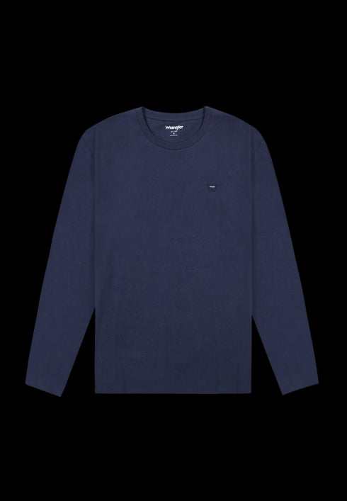 Wrangler Men's Long Sleeve Sign Off T-Shirt In Navy