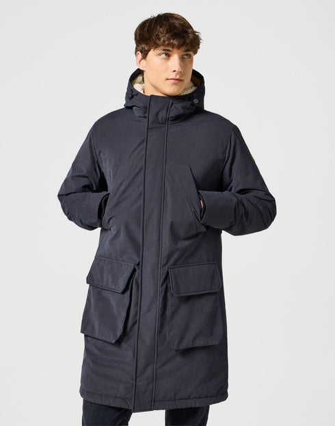 Wrangler Men's Mid Long Jacket In Black