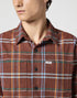 Wrangler Men's Non Frayed Plaid Shirt in Green