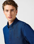 Wrangler Men's Oxford Denim Shirt In Indigo Oxford - Rodeo In
