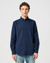 Wrangler Men's Oxford Shirt In Dark Navy