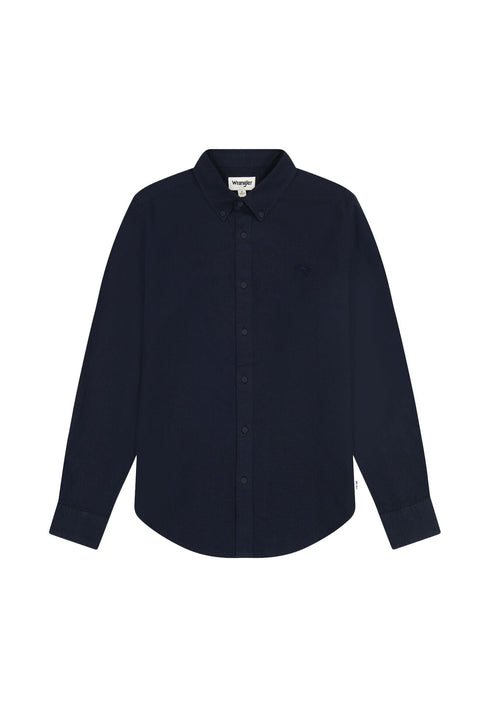 Wrangler Men's Oxford Shirt In Dark Navy