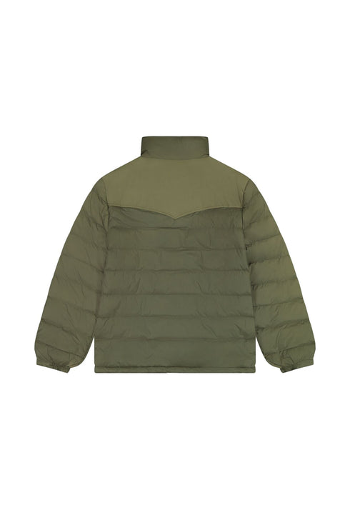 Wrangler Men's Packable Puffer Jacket In Dusty Olive - Rodeo In