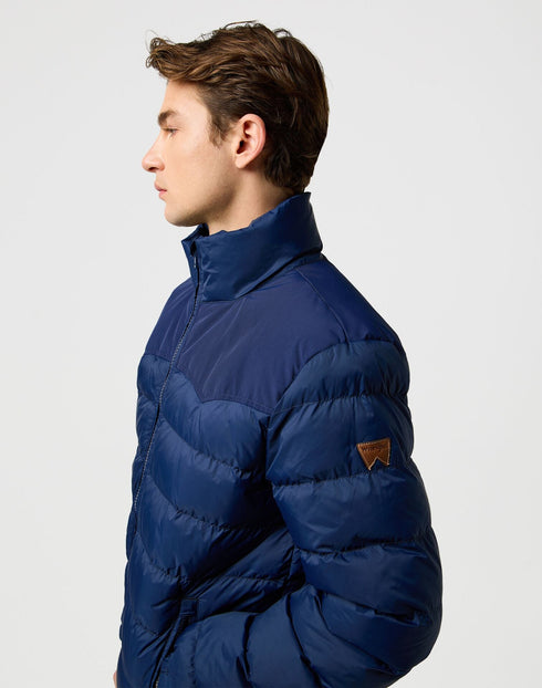 Wrangler Men's Packable Puffer Jacket In Navy - Rodeo In