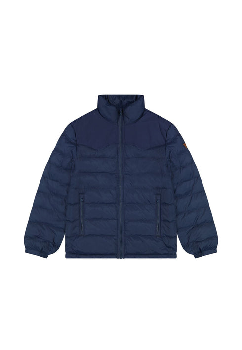 Wrangler Men's Packable Puffer Jacket In Navy - Rodeo In