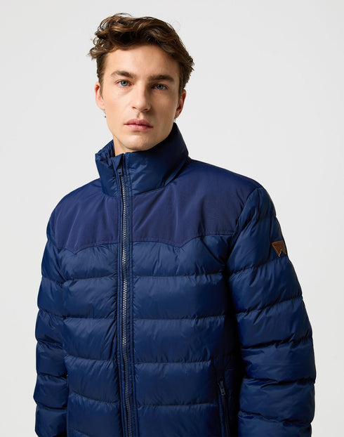 Wrangler Men's Packable Puffer Jacket In Navy - Rodeo In