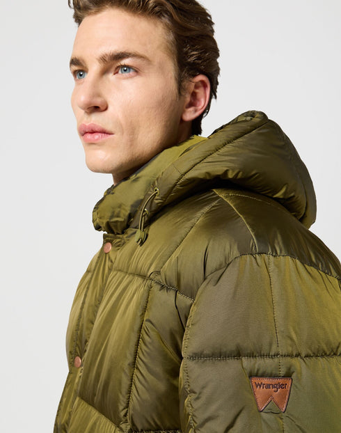 Wrangler Men's Parka Jacket In Ivy Green - Rodeo In