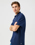 Wrangler Men's Polo T-Shirt In Black Iris - Rodeo In