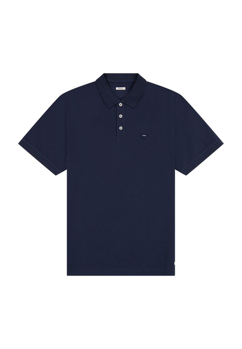 Wrangler Men's Polo T-Shirt In Black Iris - Rodeo In