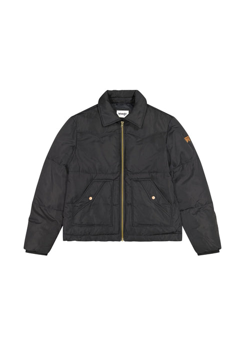 Wrangler Men's Puffer Jacket In Black - Rodeo In