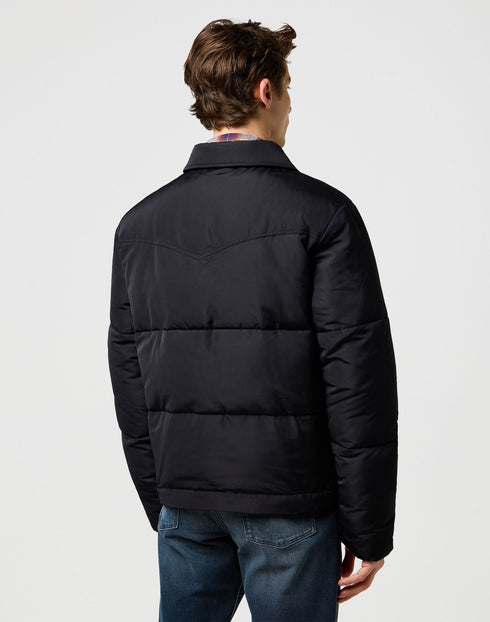 Wrangler Men's Puffer Jacket In Black - Rodeo In