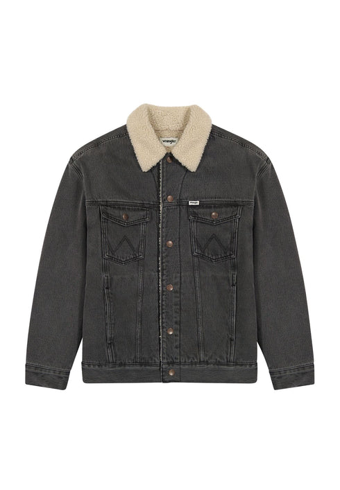 Wrangler Men's Sherpa Jacket In Jet Black