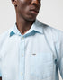 Wrangler Men's Short Sleeve 1 Pkt Shirt In Dream Blue