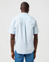 Wrangler Men's Short Sleeve 1 Pkt Shirt In Dream Blue