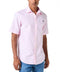 Wrangler Men's Short Sleeve Shirt In Pink Stripe Oxford