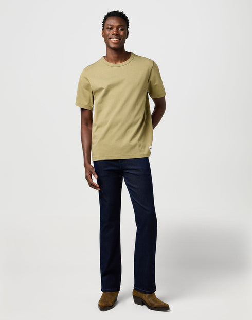 Wrangler Men's Short Sleeve Solid T-Shirt In Aloe - Rodeo In