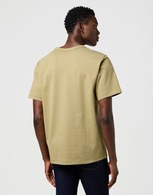 Wrangler Men's Short Sleeve Solid T-Shirt In Aloe - Rodeo In