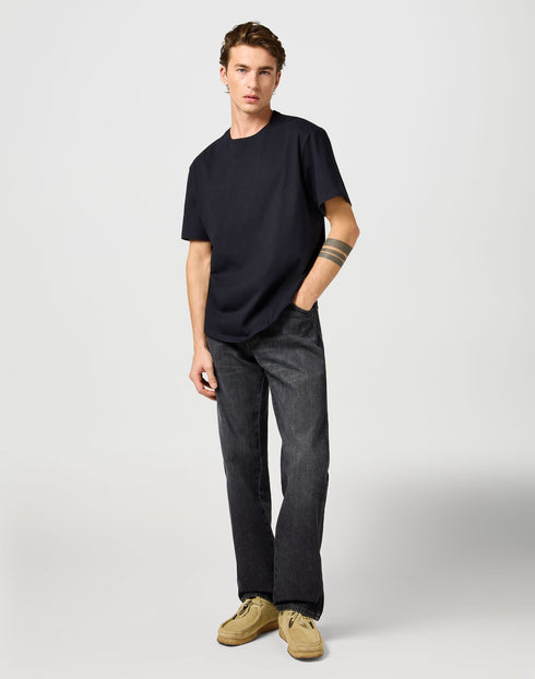 Wrangler Men's Short Sleeve Solid T-Shirt In Black - Rodeo In