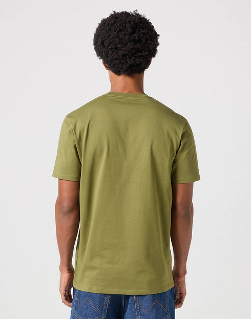 Wrangler Men's Sign Of T-Shirt In Dust Olive