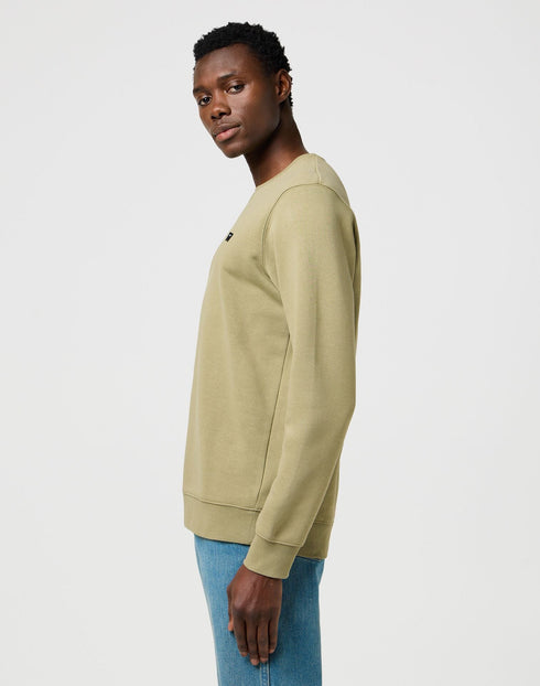 Wrangler Men's Sign Off Crew Neck Sweatshirt In Aloe