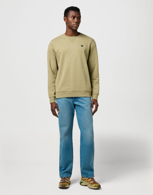 Wrangler Men's Sign Off Crew Neck Sweatshirt In Aloe