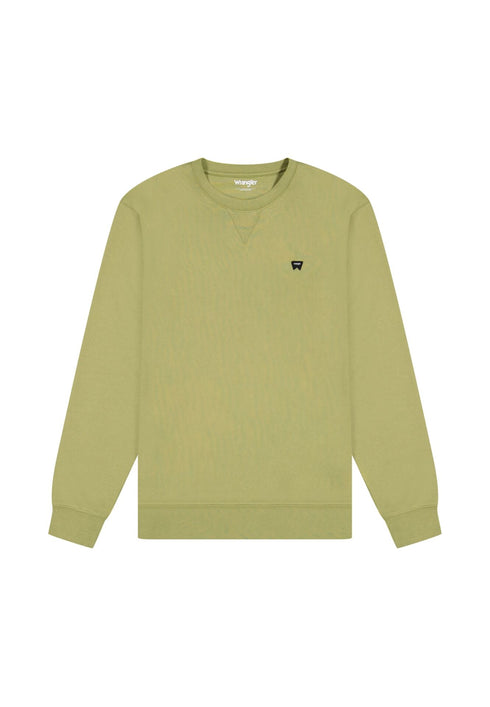 Wrangler Men's Sign Off Crew Neck Sweatshirt In Aloe